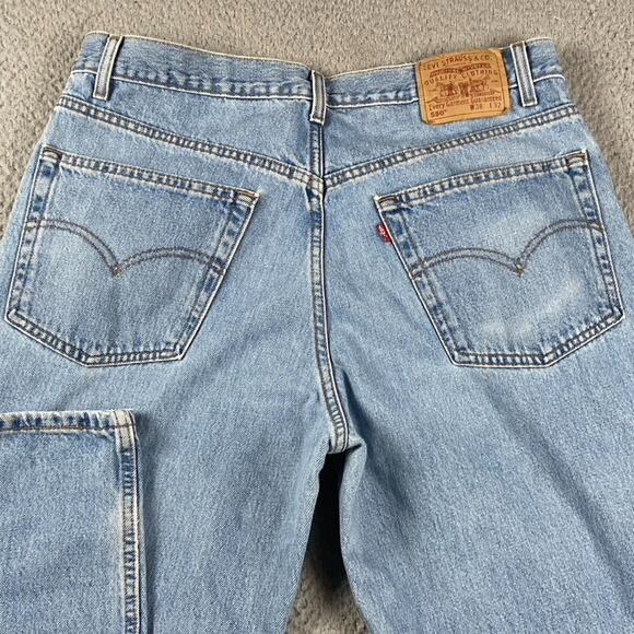 VTG Levi's 550 Relaxed Fit Jeans Men's 38x32 Medium Wash Y2K 2000's Distressed - Picture 9 of 12